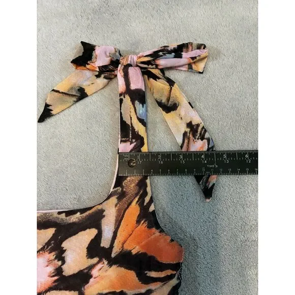 Free People Avenue Ruched Bow Strap Tank Top Small - Picture 9 of 10